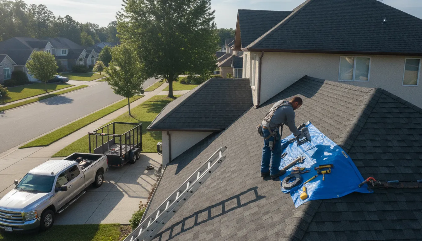 Roof replacement in Montebello
